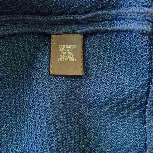 St. John bateau neckline midi length royal blue tweed dress size 16 - Picture 7 of 7